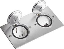 Лючок нерегулируемый Legrand 2х2 мод. 172x86x41мм IP44 нержавеющая сталь картинка